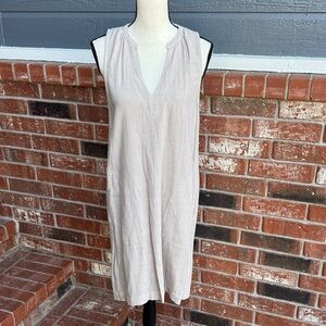 Splendid Mary Ann Tan Linen Blend Sleeveless Overesized Shift Dress NWT Size XS
